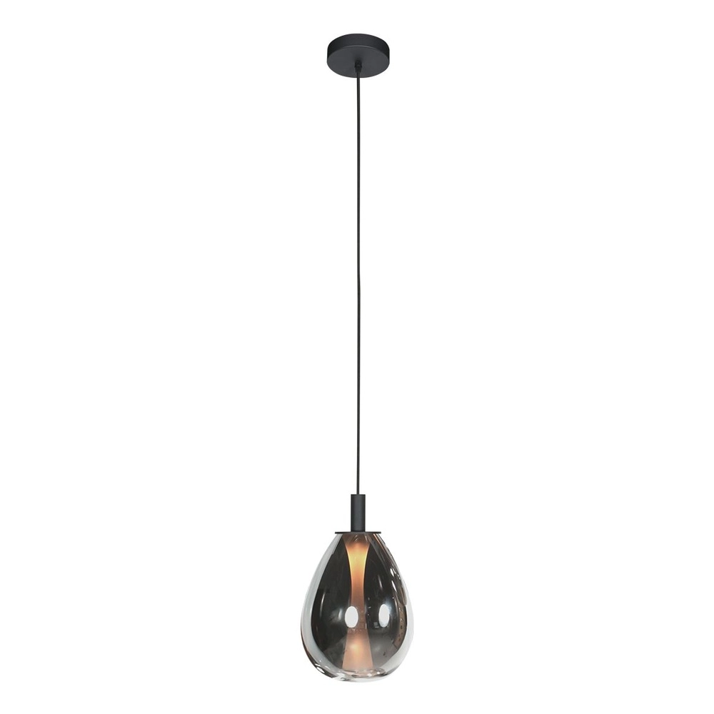 Hanglamp Glimsy 1-lichts zwart Ø 22cm