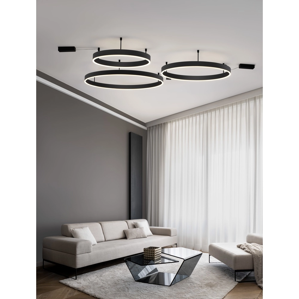 Plafondlamp Motif zwart Ø 100cm